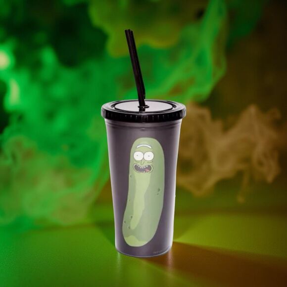 NEW I'm Pickle Rick Cup With Straw Rick and Morty 20 oz - Picture 1 of 3
